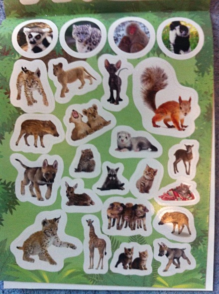 100 наклеек. Зверята - фото 4