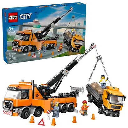LEGO City: Тяжёлый эвакуатор с краном, 793 детали (60467) - фото 1