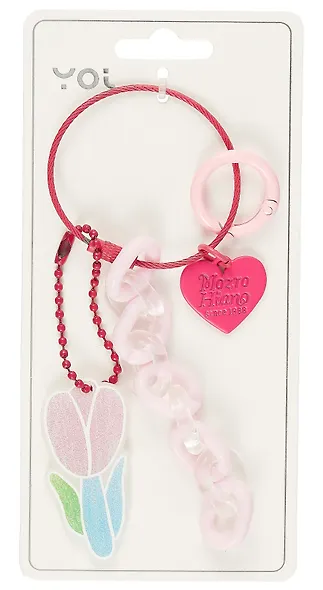 Брелок с карабином и подвесками Цветок (пластик) (Yoi) (12-4305-Y8) - фото 3