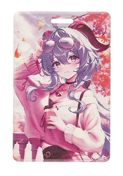 Чехол для карточек вертикальный Аниме Девушка с кофе (ДК2023-445) - фото 1