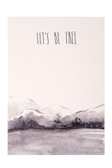 Открытка одинарная "let's be free" - фото 1