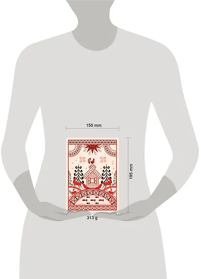 Блокнот Жили-были. Мезенская роспись «Лиса» (формат А5, 144 стр., блинтовое тиснение, тонированный блок) - фото 3