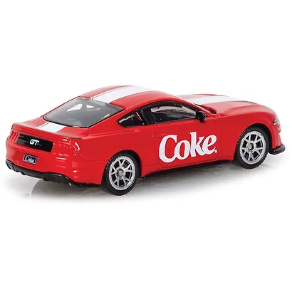 450030 Машинка литая коллекционная Motor City - Die-сast модель Coca-Cola 2018 Ford Mustang GT, масштаб 1:64 (металлическая), возраст 14+ - фото 7