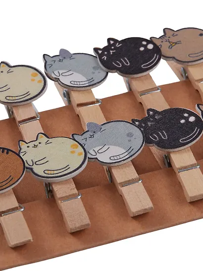 Прищепки декоративные с веревкой "Пушистики" - фото 2