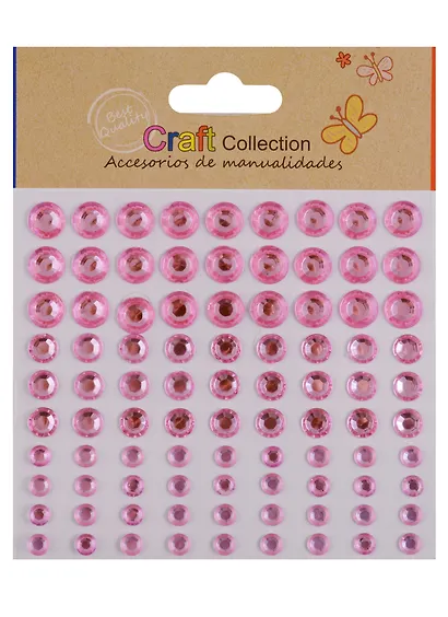 Стразы кристаллы микс размеров розовые - фото 1