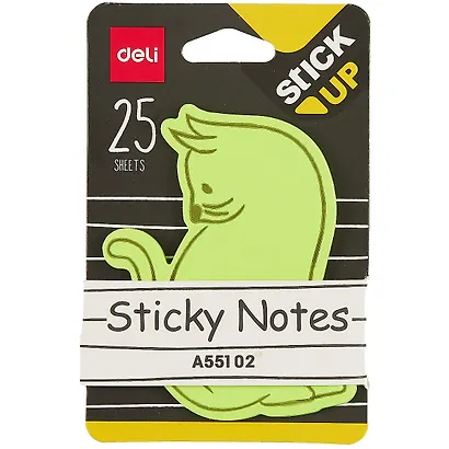 Блок бумаги 76*76 самоклеящийся "Animals" 25л фигурный, ассорти, Deli - фото 2