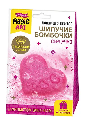 Набор для опытов "Шипучие бомбочки. Сердечко" - фото 1