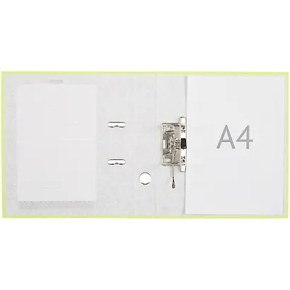 Папка архивная 50мм А4 "Neon" арочн.механизм, желтый - фото 4