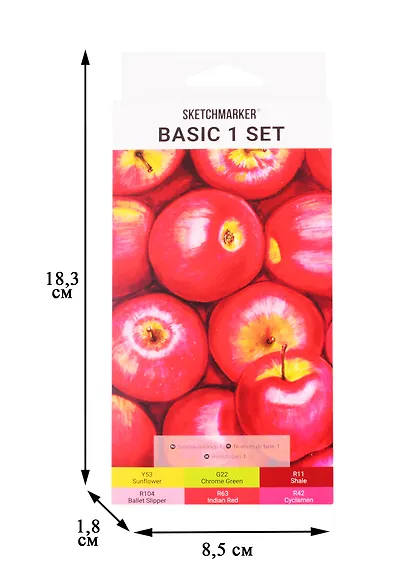 Маркеры 06цв "Basic 1" карт.кор., Sketchmarker - фото 2