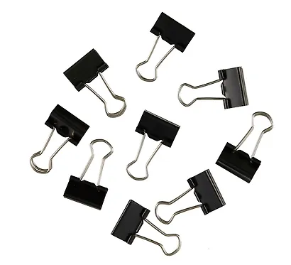 Зажимы для бумаг 19 мм 30 штук, черные - фото 6