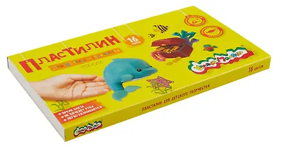 Пластилин 16цв 240гр мягкий для детского творчества, стек, к/к, Каляка-Маляка - фото 3