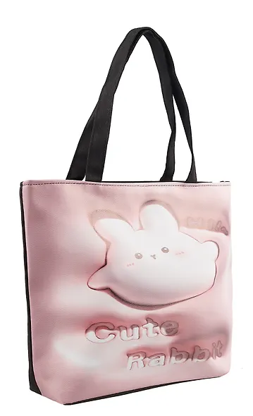 Сумка-шоппер 3D принт Кролик Kawaii (41х31х8) (текстиль) (12-11525-SH17) - фото 3