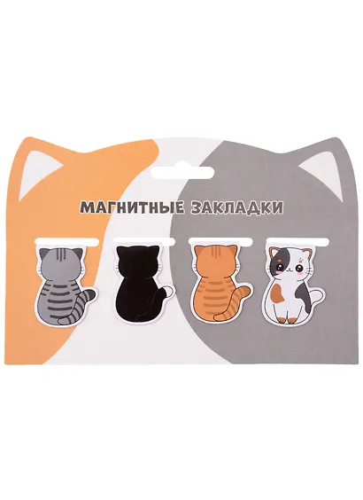 Магнитные закладки Котики цветные (4 шт) - фото 2