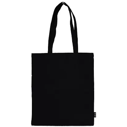 Сумка-шоппер One less plastic bag (светоотражающая) черная, текстиль 40см.*35см. - фото 2
