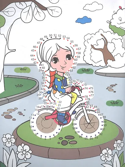 Для девочек. Раскраска по точкам - фото 2