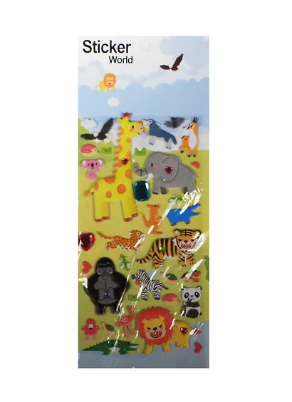 Наклейки объемные Sticker World (ZC-B006) (3+) (упаковка) - фото 1