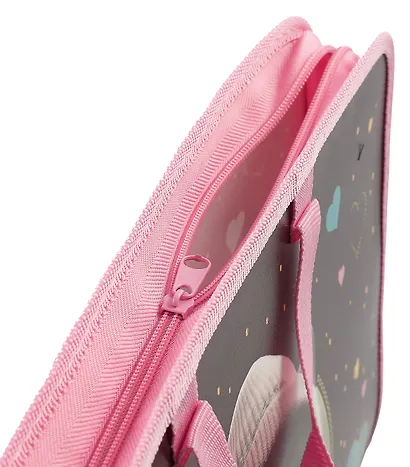 Папка для тетрадей А4 "Котенок в шапочке" 34*24,5*3,5см, пластик, молния, текст.ручки - фото 5