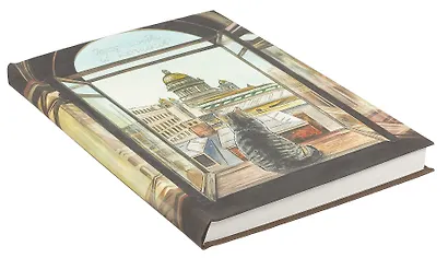 Книга для записи А5 128л кл. "СПб Город котиков" инт.переплет, мат.лам. soft-touch, тисн.фольгой, офсет - фото 2