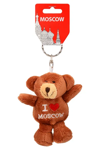 Брелок-мягкая игрушка "Мишка-I love Moscow" (Москва) (M-ILM) - фото 1
