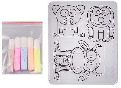 Набор красок по стеклу с трафаретом Забав. витраж Корова и КО 3тр.+5цв 26С 1615-08 - фото 2