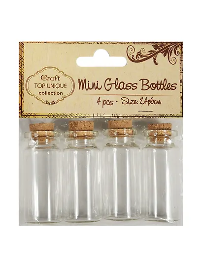 Набор декоративных стекл. бутылочек (4шт.) (2х5см) (S20453349M2) - фото 1