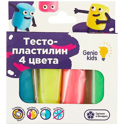 Набор для детской лепки «Тесто-пластилин 4 цвета» - фото 2