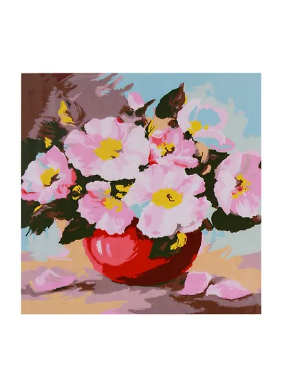 Холст с красками по номерам "Распустившийся букет", 20 х 20 см - фото 2