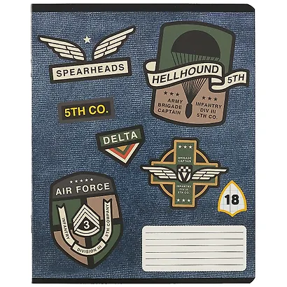 Тетрадь в клетку Academy Style, "Шевроны", 18 листов, в ассортименте - фото 3