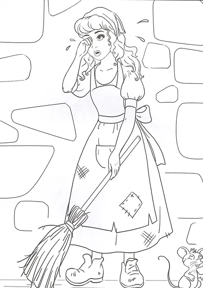 Раскраска А4 Эконом. Золушка - фото 4