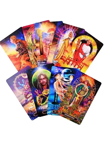 Королевское золоченое Таро. Мини (78 карт + руководство по гаданию) - фото 2