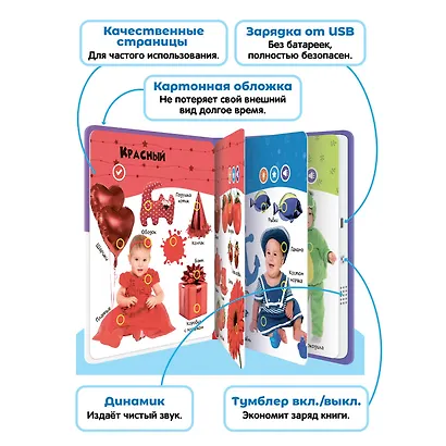 Нажималка. Цвета. Говорящая интерактивная электронная книга - фото 7