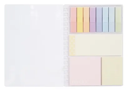 Записная книжка А6 30л лин. со стикерами, на спирали, пласт.обл., Yoi - фото 3