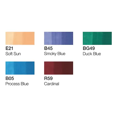 Набор маркеров Copic Ciao "Манга 2", 5 цветов + мультилинер 0.3 мм - фото 4