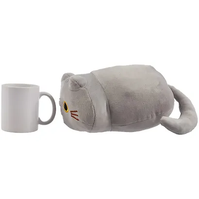 Мягкая игрушка Котик серый (28х17) (12-1438-SP11-2) - фото 3