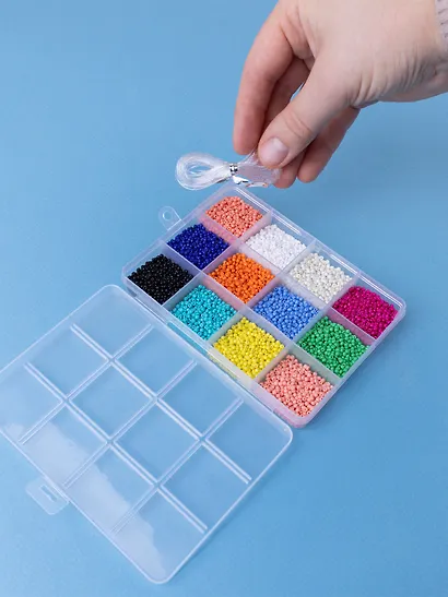 Набор бисера для рукоделия (12 цв.) (пласт. коробка) (упаковка) (Арт. 11-5039-8508) (SXLT) - фото 12