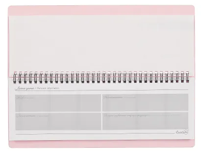 Планинг недат. 64л. "Наппа. Сакура" кожзам, мягк.преплет, тиснение фольгой, офсет, полускр.евроспираль - фото 3