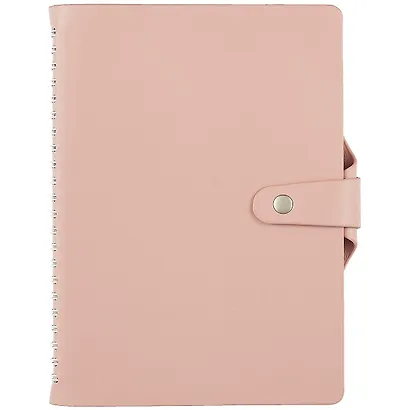 Ежедневник недат. А5 96л "Clear" розовый, иск.кожа, мягк.переплет, на резинке, ляссе - фото 1