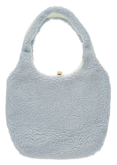 Сумка-шоппер плюшевая двусторонняя (серая) (35х40) (12-12721-202411-B32) - фото 1