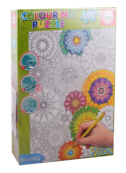 Пазл Educa 300эл 48*34см Цветы пазл-раскраска - фото 1