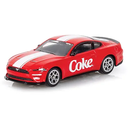 450030 Машинка литая коллекционная Motor City - Die-сast модель Coca-Cola 2018 Ford Mustang GT, масштаб 1:64 (металлическая), возраст 14+ - фото 4