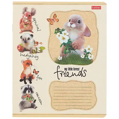 Тетрадь в линейку Hatber, "Пушистые зверушки", 12 листов, в ассортименте - фото 5