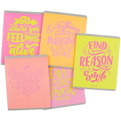 Тетрадь в клетку Listoff, "Будь позитивным!", 48 листов, в ассортименте - фото 7
