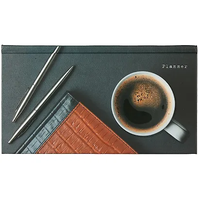 Планинг недат. 64л "Офисный стиль. Кофе" карманный, 7БЦ, мат. ламинация, выб. лак., офсет - фото 1