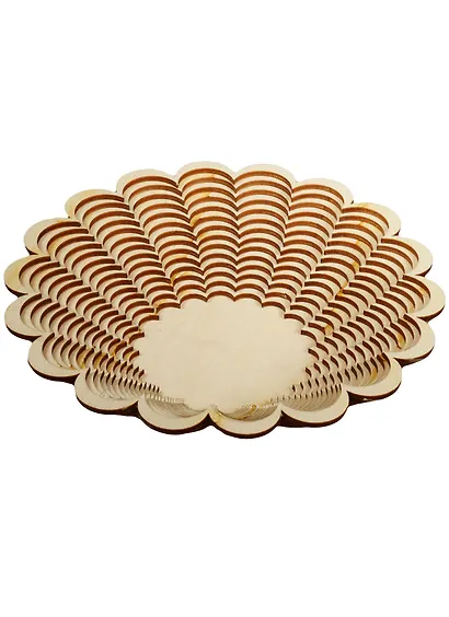 Ваза маленькая широкая Астра (лесенка) (185х188х50) (162824) (игрушка из дерева) (Полноцвет) - фото 1