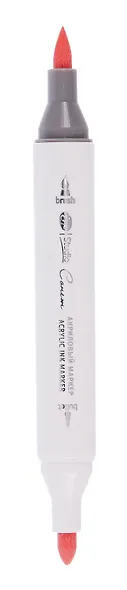 Маркер акриловый "Сонет" алый, двусторонний, перо кисть/пуля - фото 2