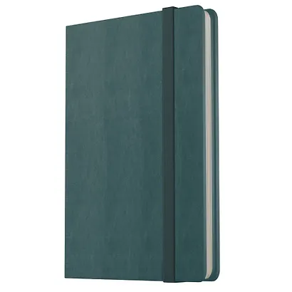 Записная книжка А7 80л лин. "Joy Book. Морской залив" иск.кожа, тонир.блок, скругл.углы, ляссе, резинка, карман на задн.форзаце - фото 1