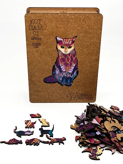 Пазл фигурный «Кот», 91 деталь/116 деталей - фото 3