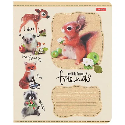 Тетрадь в линейку Hatber, "Пушистые зверушки", 12 листов, в ассортименте - фото 4