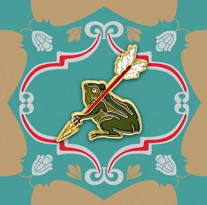 Значок Царевна лягушка (металл) (4627077846353) - фото 1