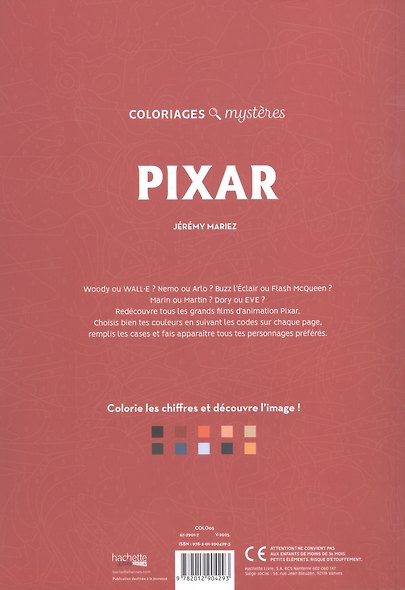 Coloriages mysteres Disney Pixar Раскраска Волшебный мир Диснея Pixar /Книги на французском языке - фото 2